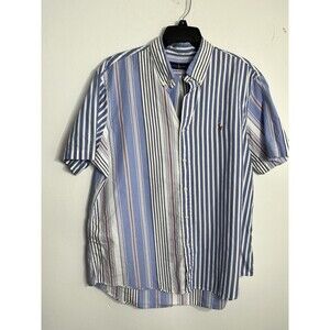 Ralph Lauren Polo multicolor Stripe Men's Button Down Shirt Short Sleeve Size XL